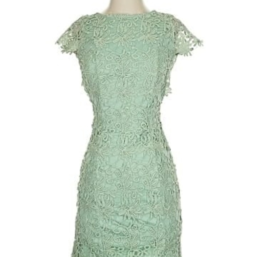 Lulu's Mint Green Lace Midi Dress